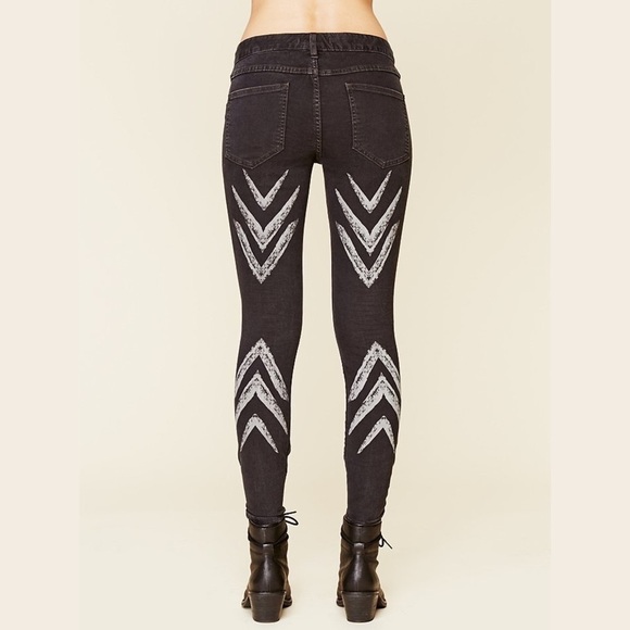 Free People Dotted Ikat chevron skinny Pants - Picture 2 of 11